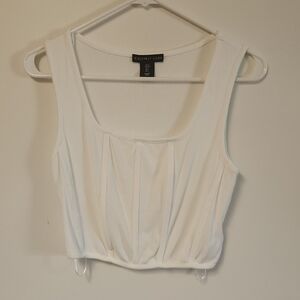 White Ribbed Tank Top by Sincerely Jules